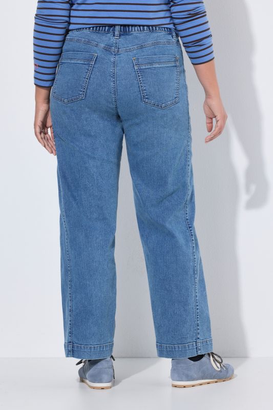 Double Side Seam Wide Leg Jeans