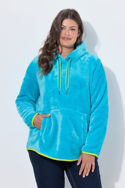 Plush Teddy Fleece Hooded Sweatshirt
