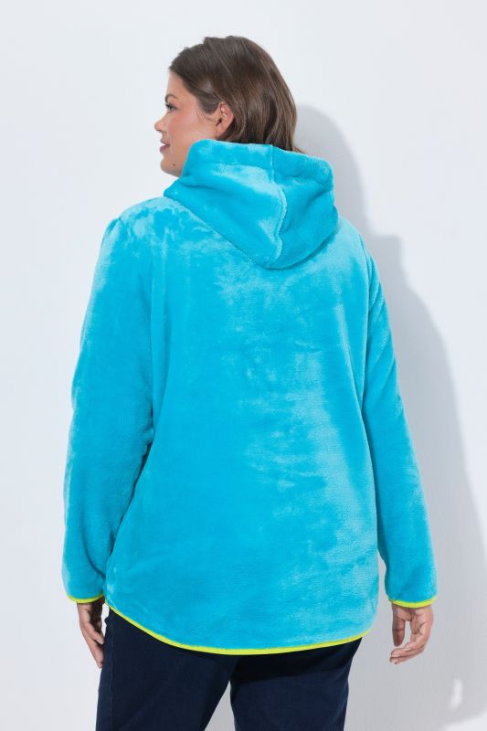Plush Teddy Fleece Hooded Sweatshirt
