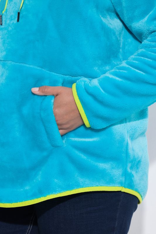 Plush Teddy Fleece Hooded Sweatshirt