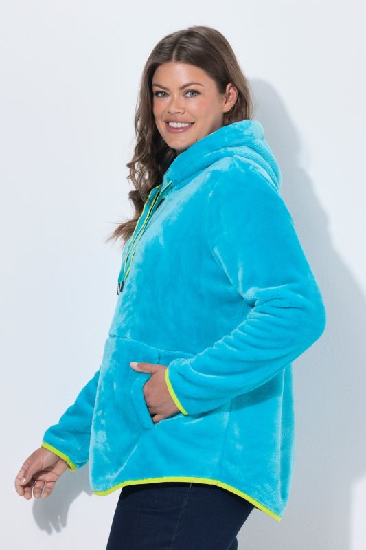 Plush Teddy Fleece Hooded Sweatshirt