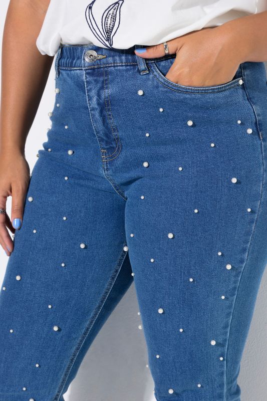 Mom Jeans with Pearls