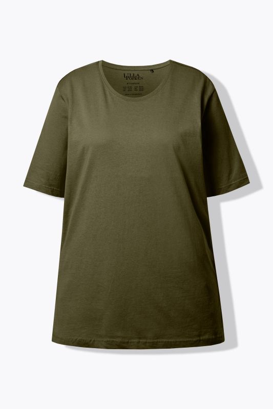 Basic Round Neck Short Sleeve Relaxed Fit  Tee