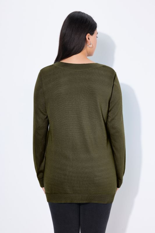 Casual V-Neck Long Sleeve Sweater