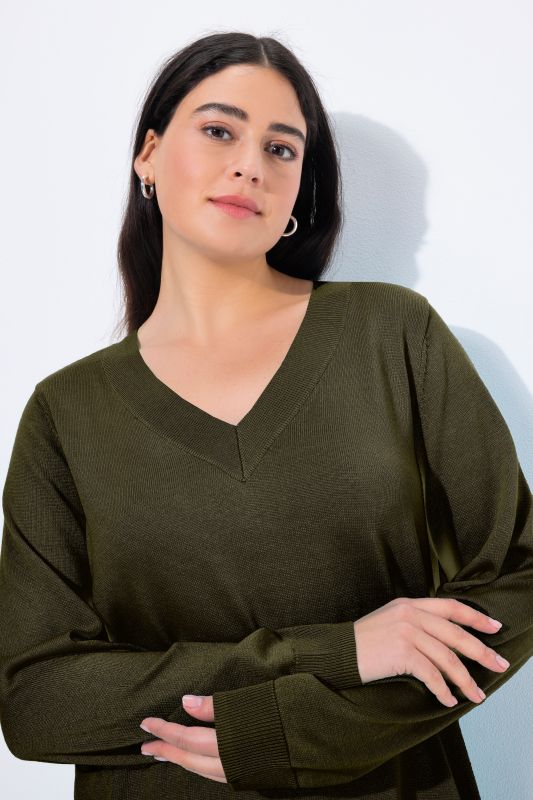 Casual V-Neck Long Sleeve Sweater