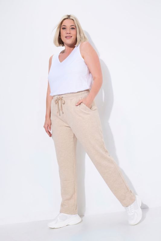 Basic Drawstring Elastic Waist Cotton Blend Joggers