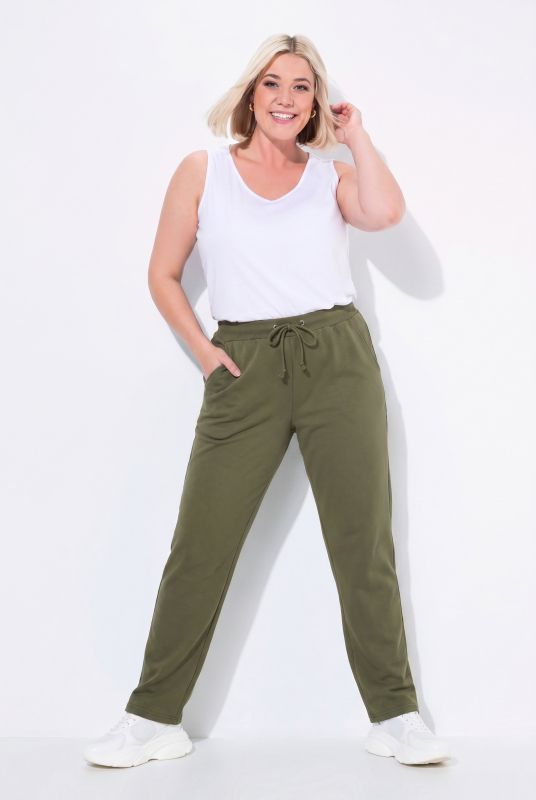 Basic Drawstring Elastic Waist Cotton Blend Joggers