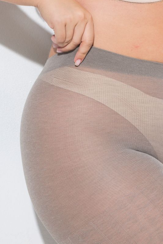 Textured Stretch Cotton Blend Knit Tights