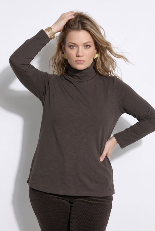 Cotton Knit Slim Fit Turtleneck