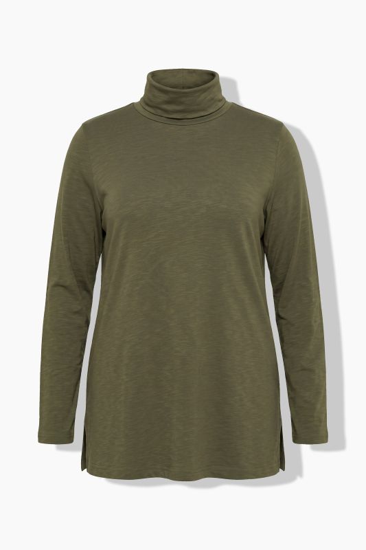 Cotton Knit Slim Fit Turtleneck