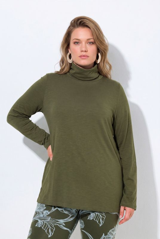 Cotton Knit Slim Fit Turtleneck