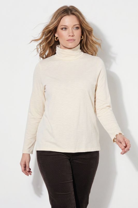 Cotton Knit Slim Fit Turtleneck