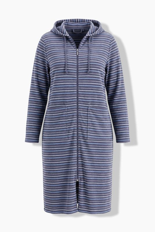 Striped Terrycloth Bathrobe