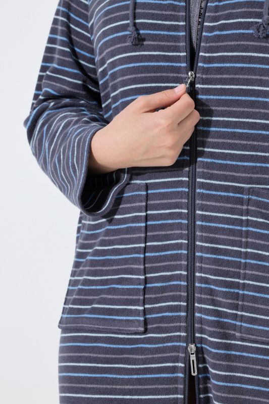 Striped Terrycloth Bathrobe
