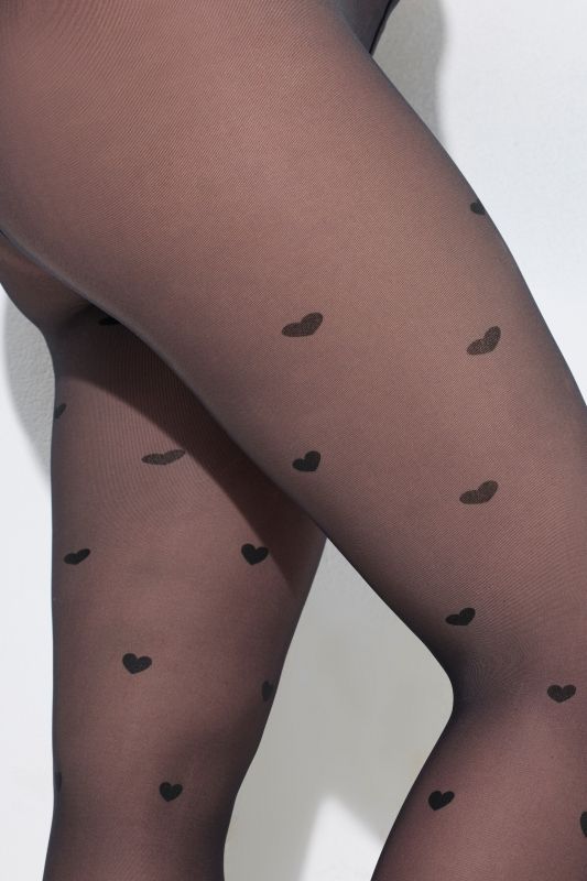 Heart Print Stockings
