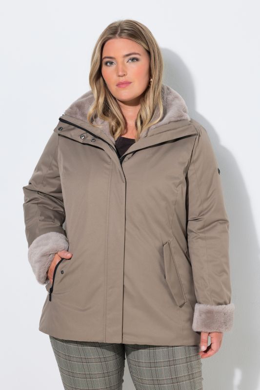 HYPRAR Faux Fur Lined Waterproof Jacket