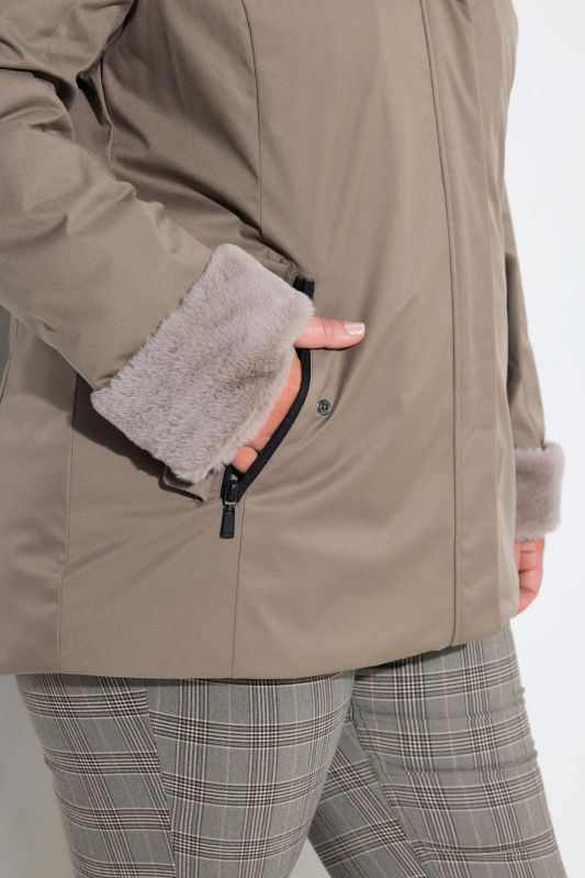 HYPRAR Faux Fur Lined Waterproof Jacket
