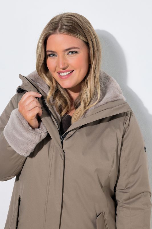 HYPRAR Faux Fur Lined Waterproof Jacket