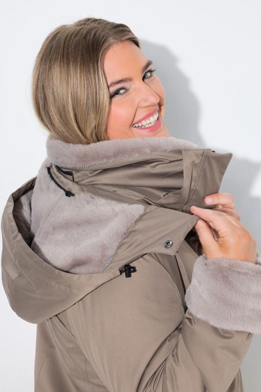 HYPRAR Faux Fur Lined Waterproof Jacket