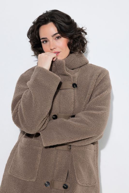 Toggle Button Teddy Fleece Jacket