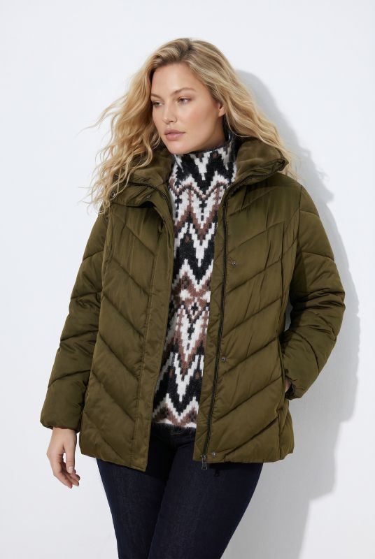 HYPRAR Chevron Quilted Windbreaker Jacket