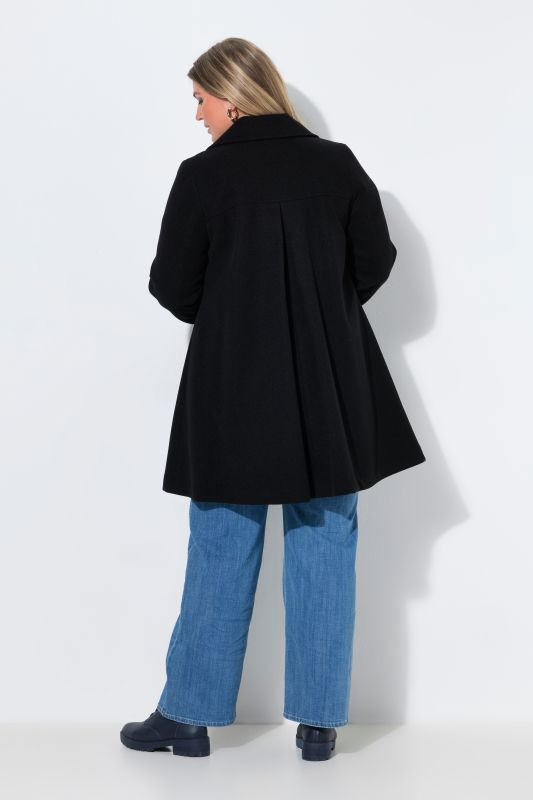 Flared Wool-Look Coat
