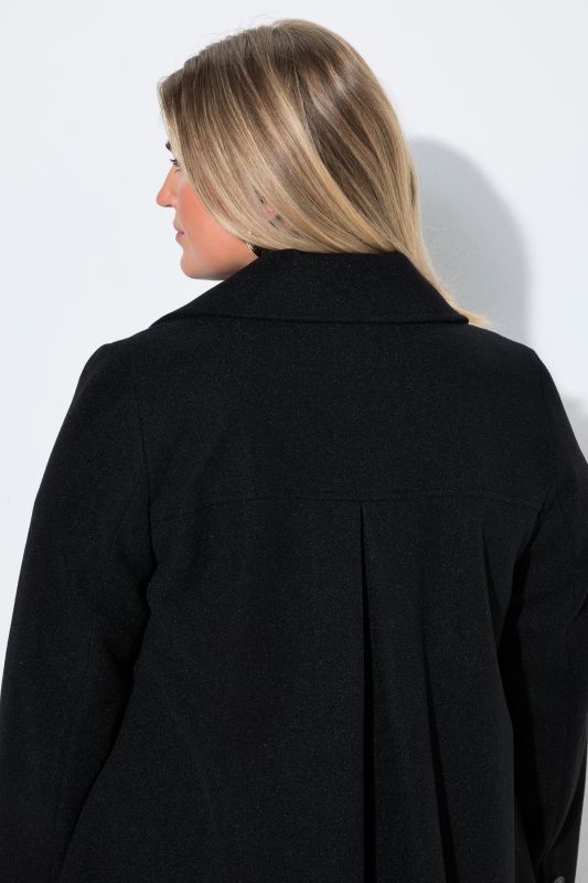 Flared Wool-Look Coat