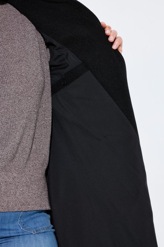 Flared Wool-Look Coat