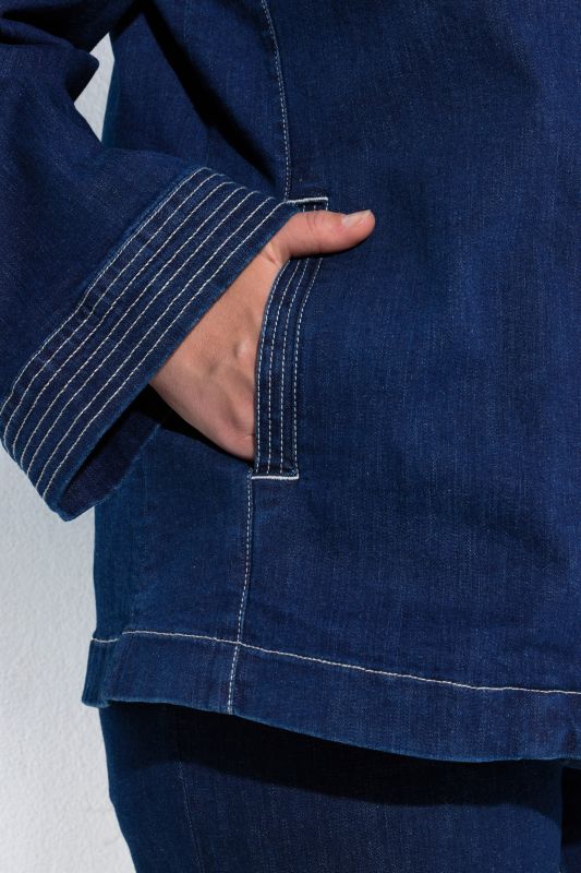 Eco Cotton Kimono Style Asymmetric Denim Jacket
