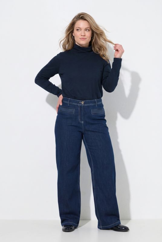 Eco Cotton Stretch Fit Wide-Leg Jeans
