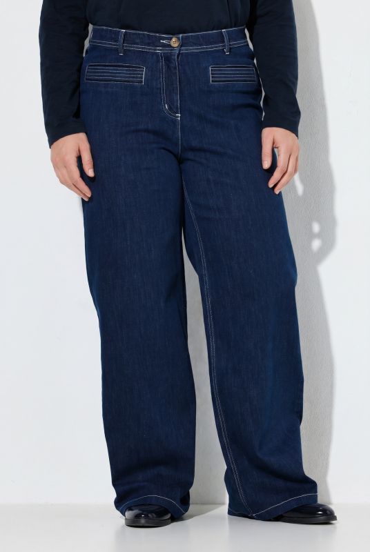 Eco Cotton Stretch Fit Wide-Leg Jeans