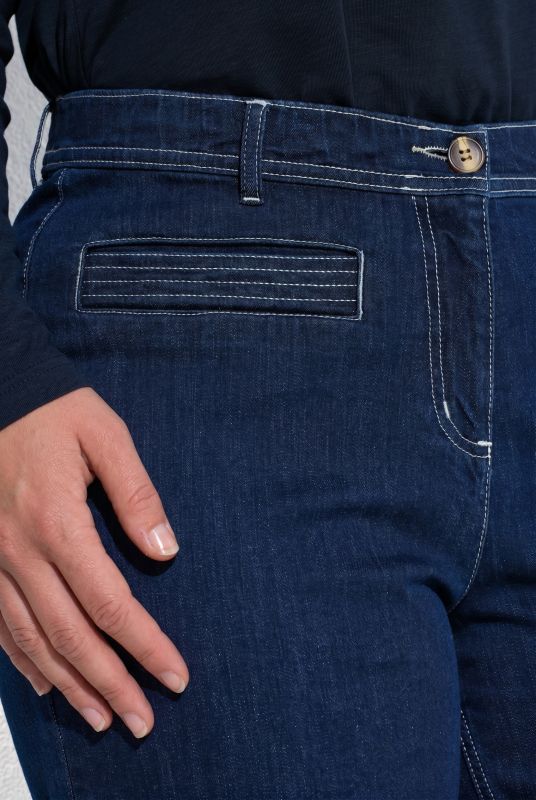 Eco Cotton Stretch Fit Wide-Leg Jeans