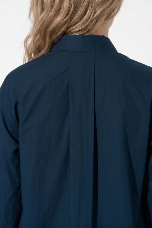 Balloon Sleeve Button-Down Lyocell Blouse