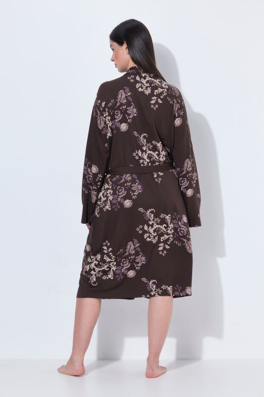 Floral Print Modal Blend Bathrobe