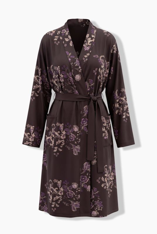Floral Print Modal Blend Bathrobe