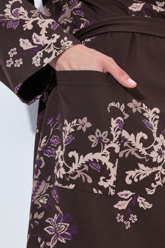 Floral Print Modal Blend Bathrobe