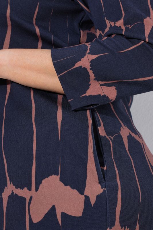 Modern Print Punto di Roma 3/4 Sleeve Dress