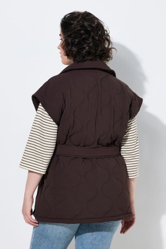 Ogee Quilted Lapel Collar Vest