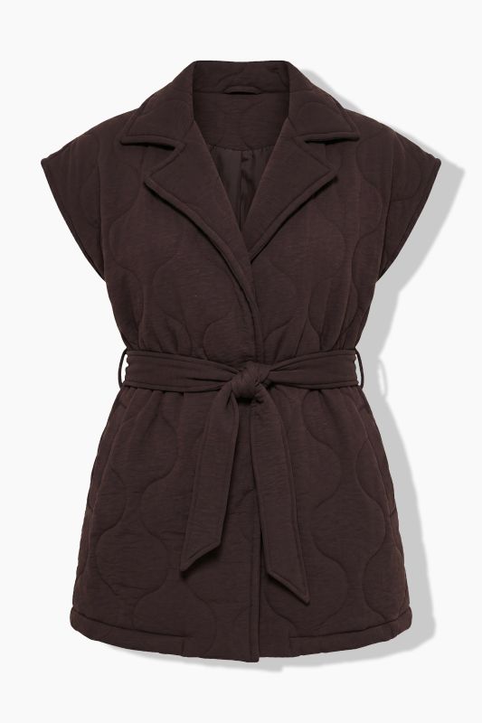 Ogee Quilted Lapel Collar Vest