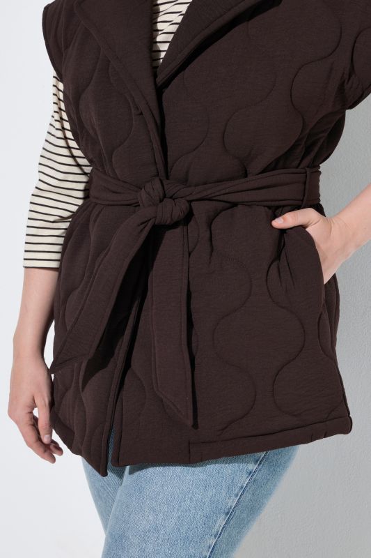 Ogee Quilted Lapel Collar Vest