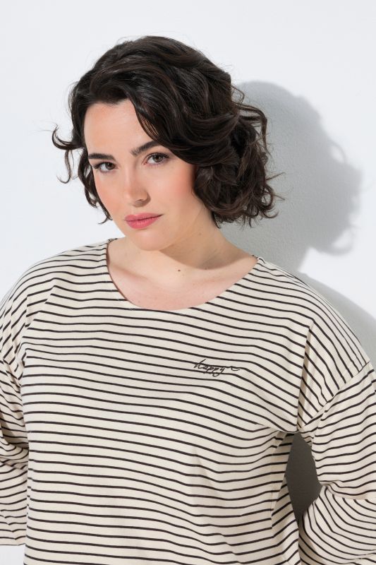 Striped 3/4 Sleeve Tee