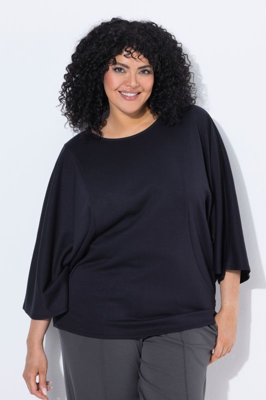 Batwing Sleeve Princess Seam Sweatshirt
