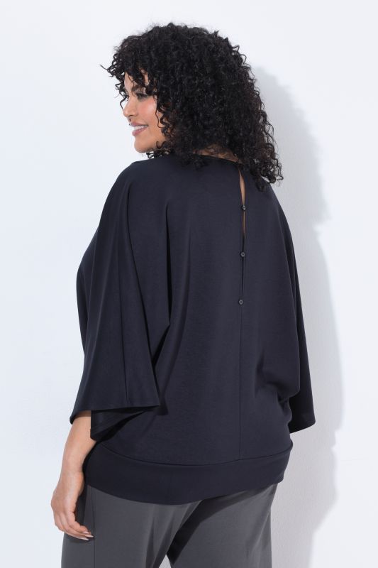 Batwing Sleeve Princess Seam Sweatshirt