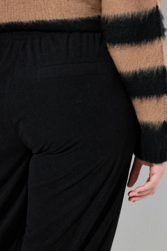 Wide Leg Drawstring Waist Corduroy Pants
