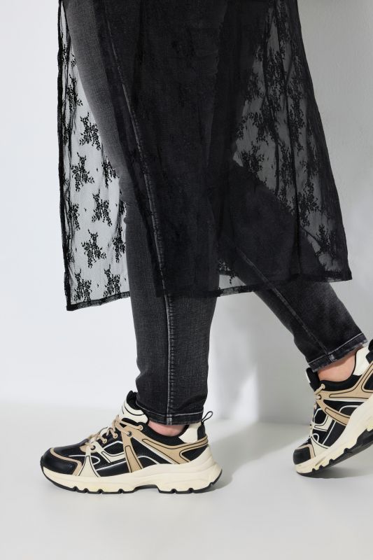 Asymmetric Lace Elastic Waist Wrap Skirt