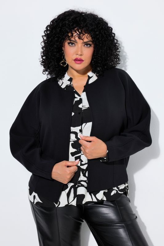 Oversized Open Shape Scuba Knit Cardigan