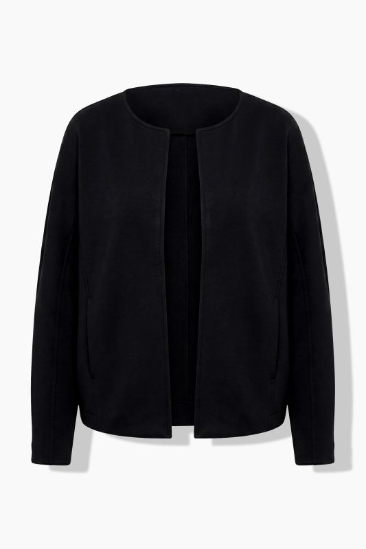 Oversized Open Shape Scuba Knit Cardigan