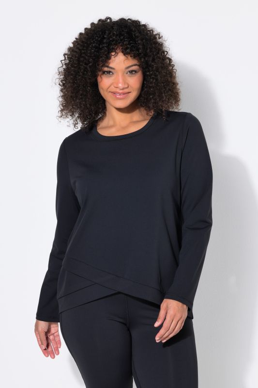 Wrap Look Long Sleeve Yoga Tee