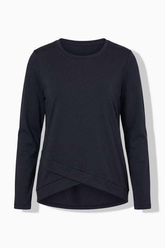 Wrap Look Long Sleeve Yoga Tee