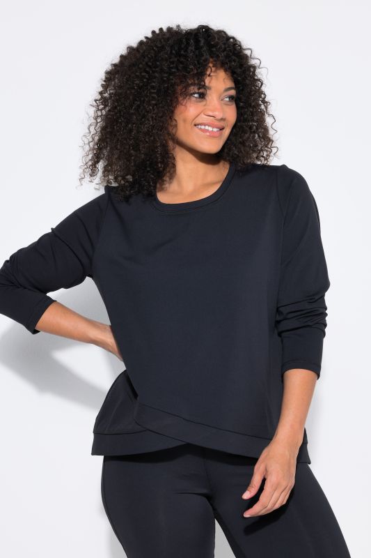 Wrap Look Long Sleeve Yoga Tee